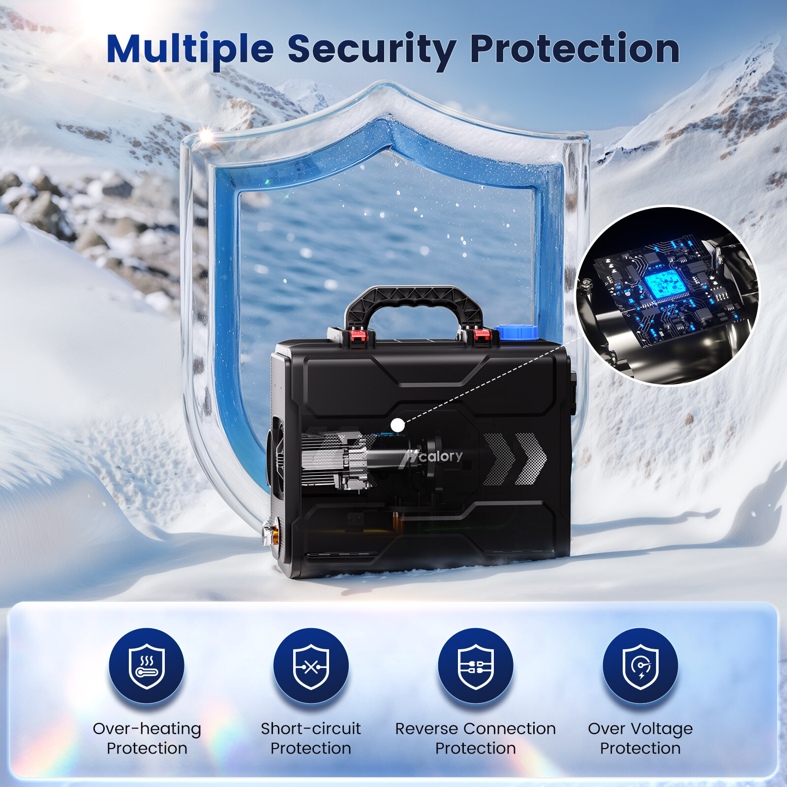 Hcalory 8KW Diesel Heater W/ bluetooth 12V24V110V For Van Car Trucks RV Camper