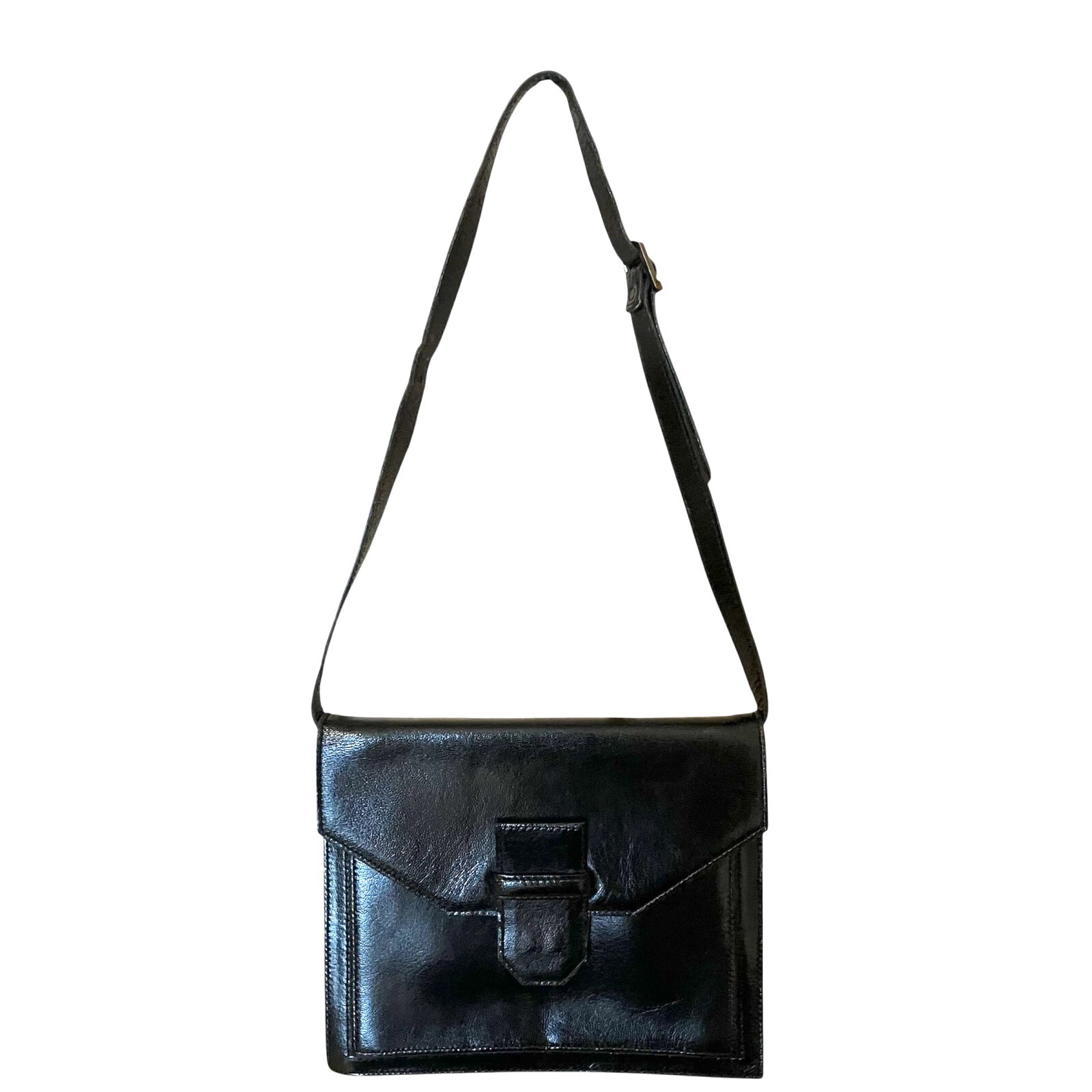 VIP【関税送料無料】希少 SAINT LAURENT LEATHER CROSSBODY BAG YSL New Double Pouch With Chain Strap - Vintage Lux