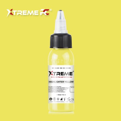 EU REACH Compliant HIGHLIGHTER YELLOW by Xtreme Ink Premium Tattoo Color Pigment
