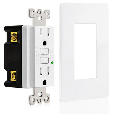 GFCI GFI Outlet 15 Amp Non-Tamper-Resistant Wall Receptacle Commercial Grade ETL