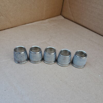 C.S. Osborne 5 Pk. Open End Thimble Size 0 Made In USA Vintage Brass