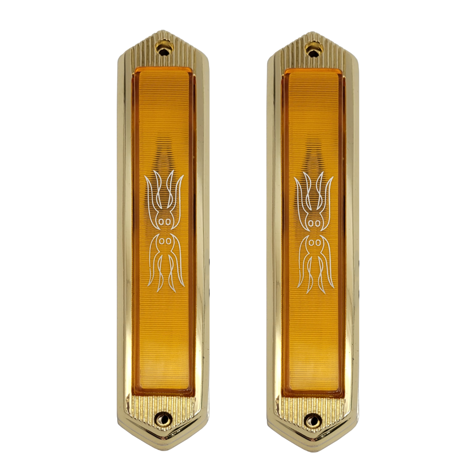 ma✴︎a.depeche✴︎オールドチークミラーL ✴︎170×80 Vintage Coach Side Marker Limo Opera Lights Amber Lens Gold