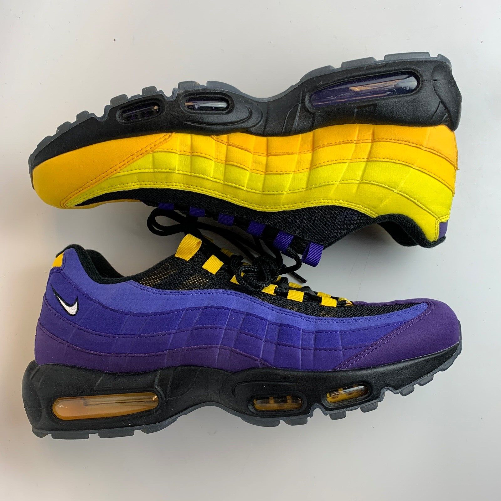 

Nike Air Max 95 NRG LeBron Lakers Черный Белый Фиолетовый Желтый CZ3624-001 Мужские 11, Nike Air Max 95