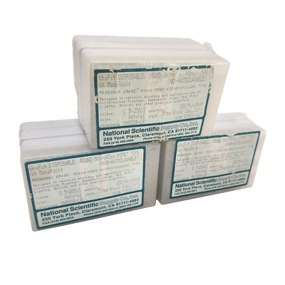 (Lot of 3) National Scientific MN520R-LR UniFit Round Microflex Pipet Tips | NEW