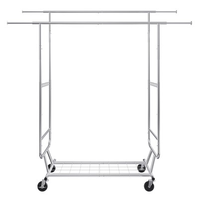 VEVOR Clothes Rack Heavy Duty Clothing Garment Rack Double Hanging Rod 600 lbs