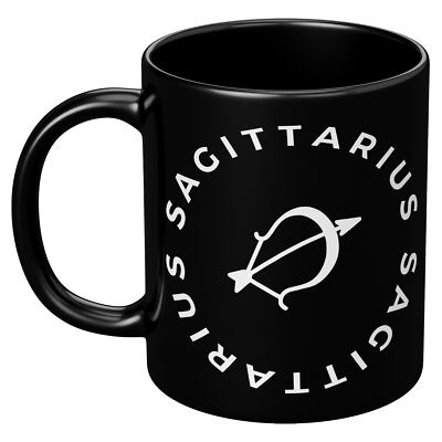 Sagittarius Black Mug