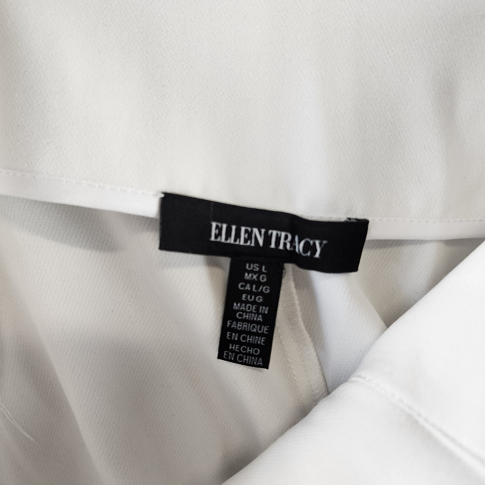 Ellen Tracy High Waisted Pleated Shorts Women's L White Zip Hook & Bar Closure - Picture 9 of 14