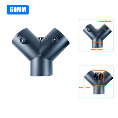 60MM 2 Valve Adjust Air Diesel Parking Heater Y Duct Splitter Pipe Connector CN#