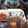Arquiel Halloween Pumpkins Tablecloth Waterproof, Bats Gnomes Table Cloth Rectangle Stain Resistant, Washable Table Cover for Home Kitchen Dining Party Decoration (60×84 inch)