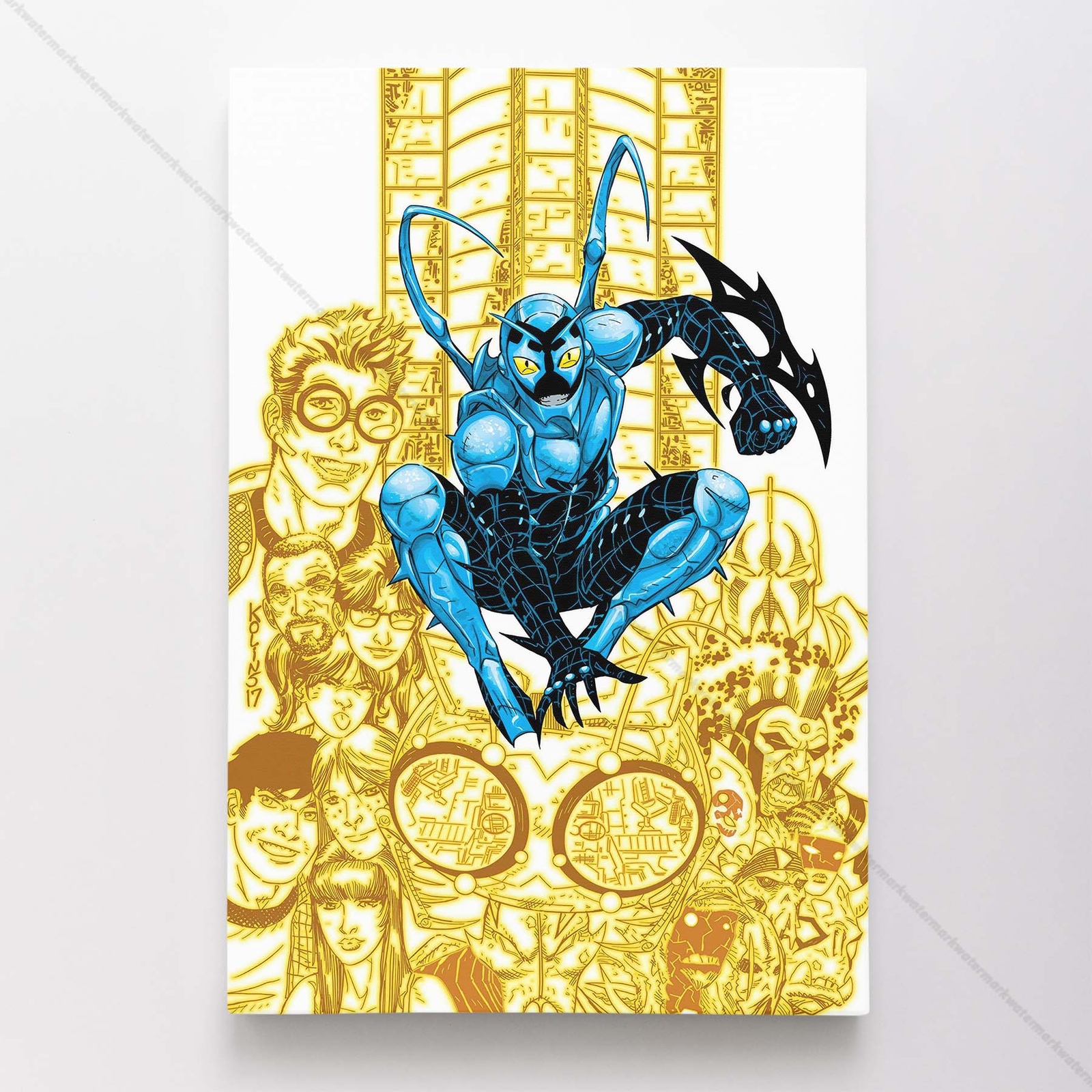 Blue Beetle Poster Canvas DC Comic Book Cover Art Print #15698