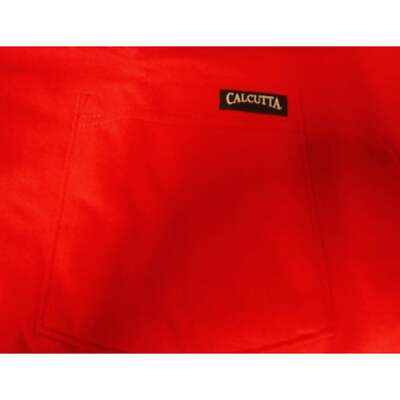 New Authentic Calcutta Short Sleeve Red Shirt/ Original Logo with P.I.T.B-Medium