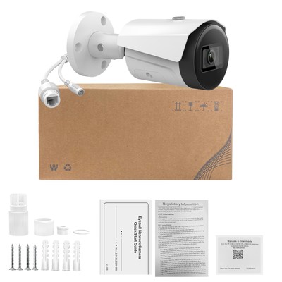 Vikylin 4CH 4MP Bullet Security IP Camera System Kit Wizsense Starlight POE Lot