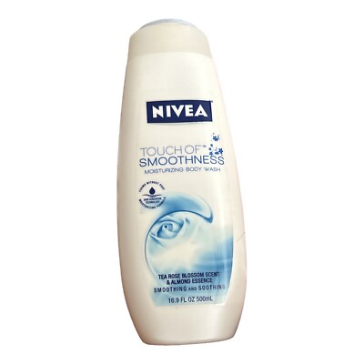Nivea Touch Of Smoothness Moisturizing Body Wash Tea Rose Almond Essence 16.9 fl