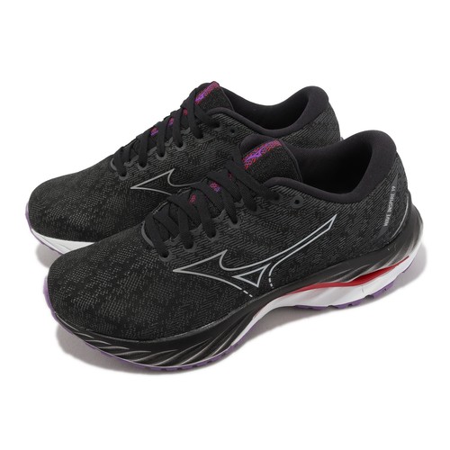 Женские беговые кроссовки Mizuno Wave Inspire 19 Super Wide Black Silver Red J1GD2346-22