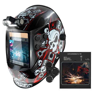 TRQWH True Color Welding Helmet & Automatic LCD Lens, 4.49x5.24in, 4/5-13 Shade