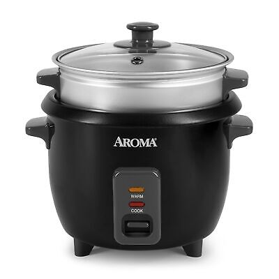 Aroma Housewares ARC-363-1NGB 3 Uncooked/6 Cups Cooked Rice Cooker Steamer Mu...