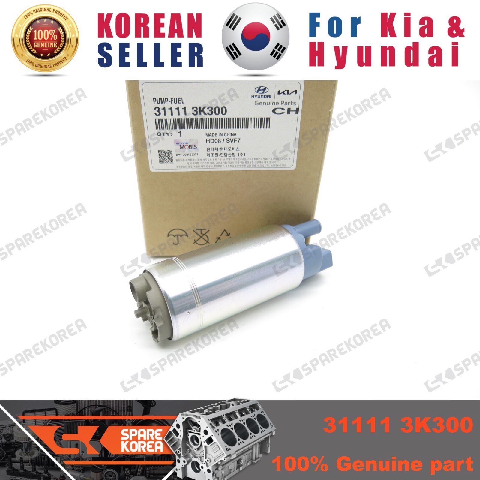 Genuine/OEM 311113K300 PUMP-FUEL for Hyundai Sonata (NF) 04