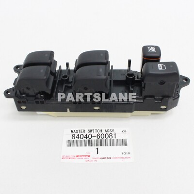 トヨタ マスター スイッチ ASSY 84040-44010 84040-60081 Toyota OEM Genuine MASTER SWITCH ASSY, POWER