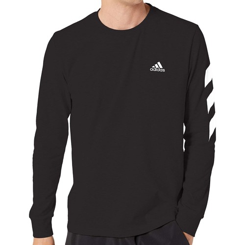 

[DZ0682] Мужская футболка Adidas с 3 полосками и длинными рукавами, Черный
