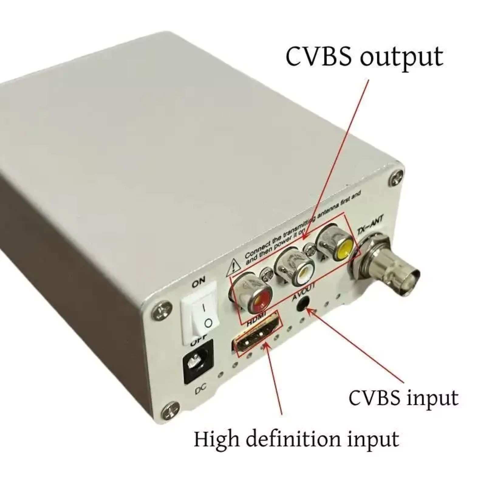 TV-TX200 VHF UHF Analog TV Transmitter HDMI Telescopic Antenna