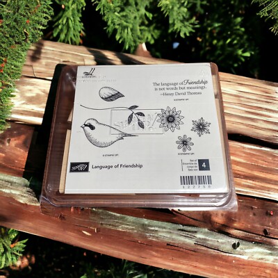 Stampin' Up! Language of Friendship Stamp Set bird flowers leaf Ready To Mount