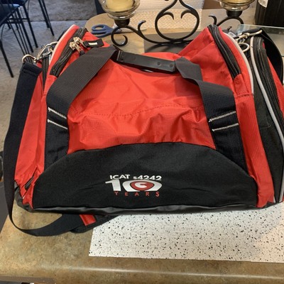 New OGIO Crunch Duffel Bag Red And Black With Logo ICAT s4242