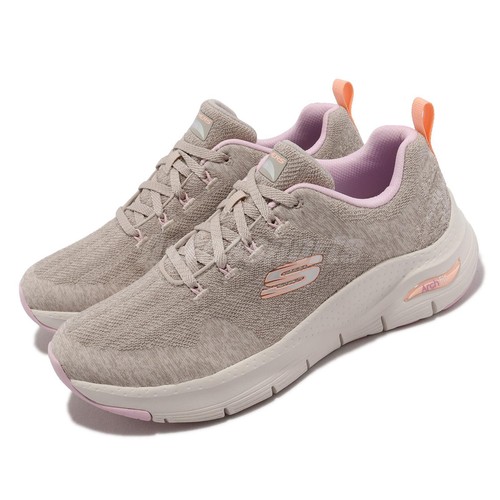 

Женская повседневная обувь Skechers Arch Fit-Comfy Wave Taupe Orange Purple 149414-TPMT, Серый, Arch Fit-comfy Wave