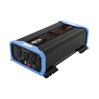 Tripp Lite 1000W Compact Pure Sine Wave Power Inverter, 3 Outlets, 1 USB + 1 ...