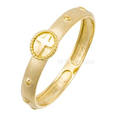 Rosary Ring PR165-13 14K Real Solid Gold Catholic Christian Ring (US 4 ~ 11)