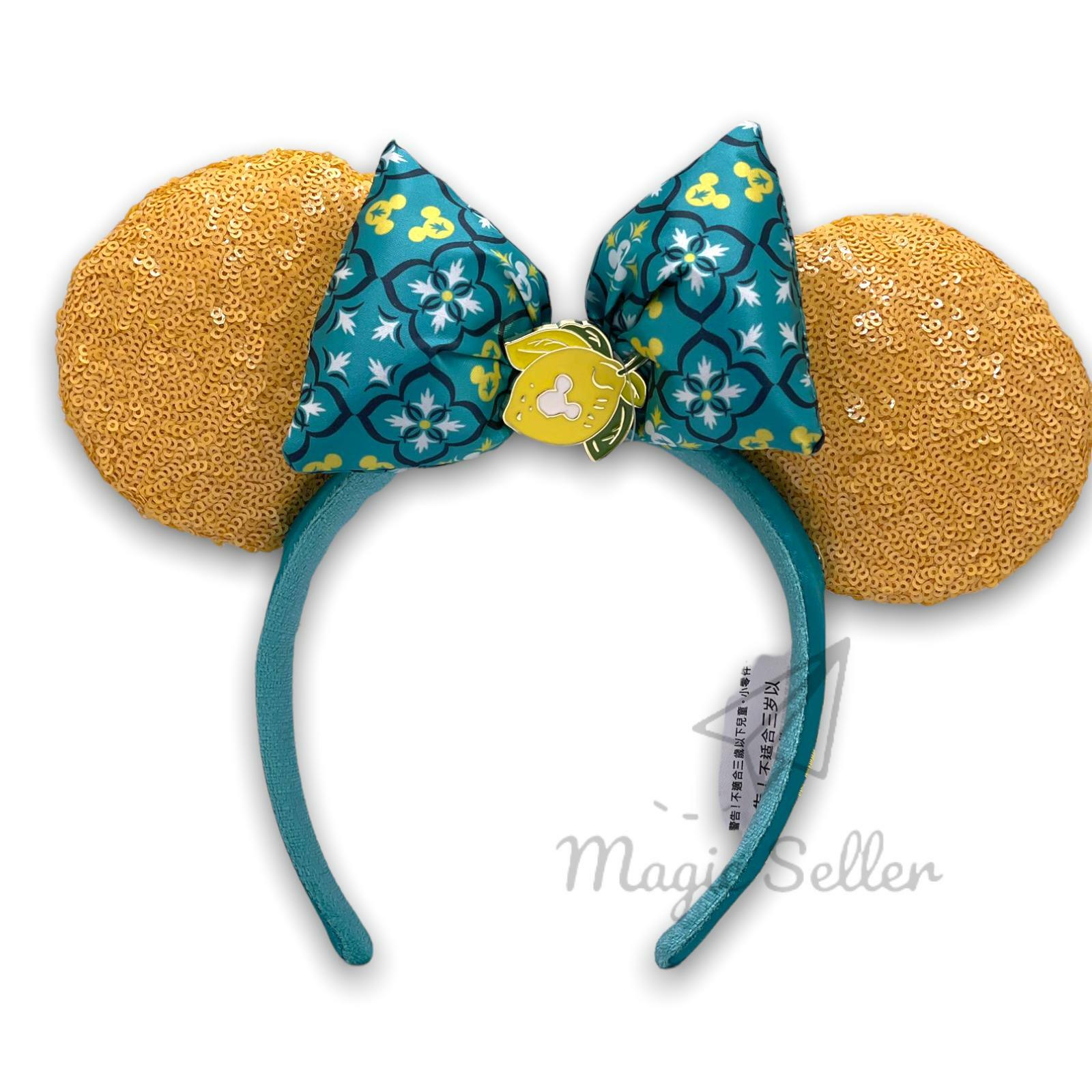 Disney Parks Limoncello Epcot Italy Pavilion Minnie Ears Headband Lemon NWT 2022