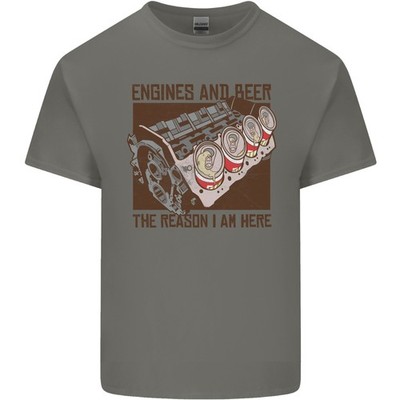 Engines & Beer Cars Hot Rod Mechanic Funny Kinder T-shirt Kinder