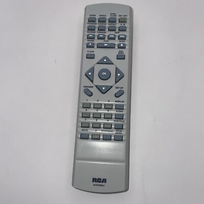 RCA RCR195DA1 OEM Original DVD Replacement Remote Control Tested Gray
