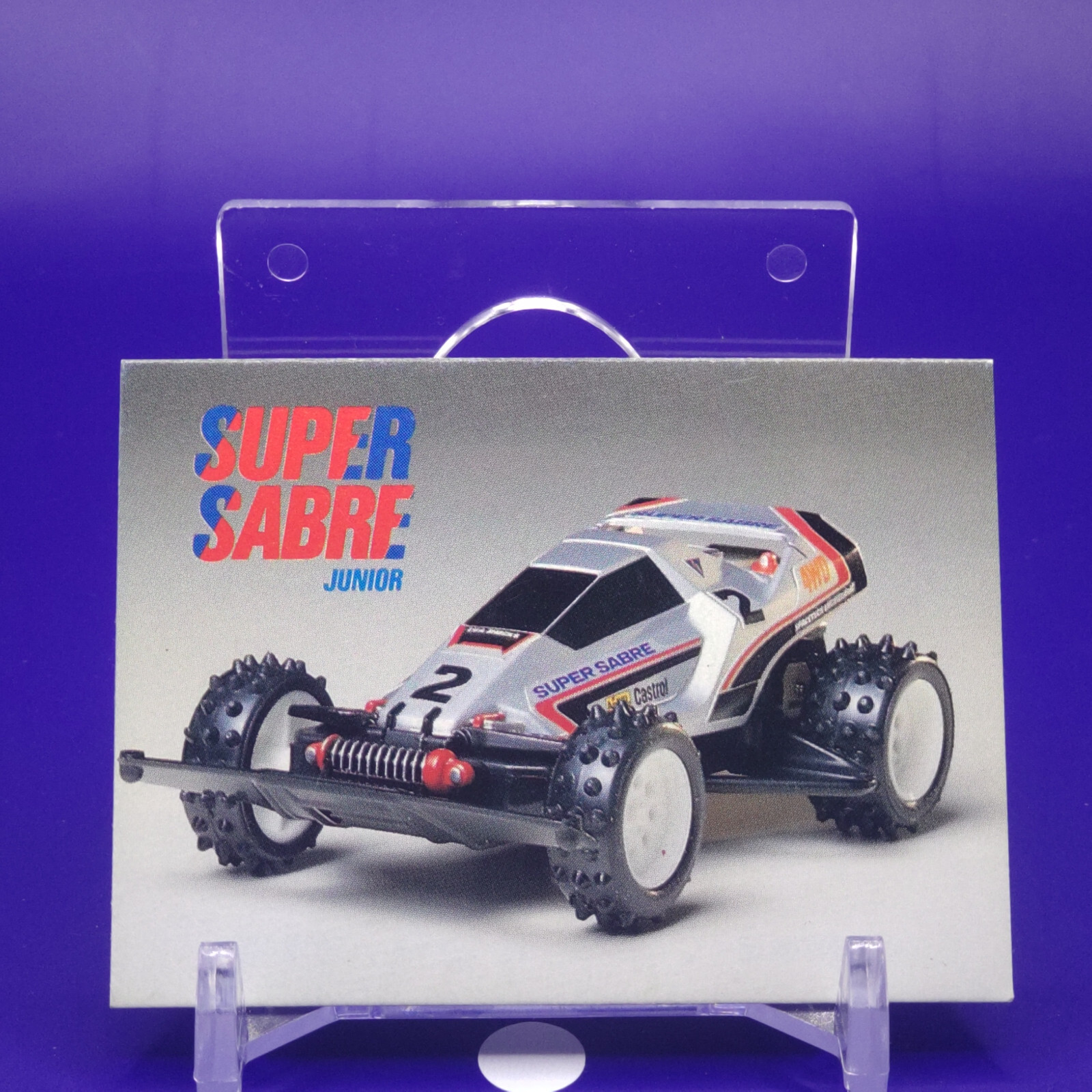 自動車 TAMIYA JUNIOR SUPER SABRE Super Sabre Junior Racer Mini 4WD Card Shogakukan Japanese