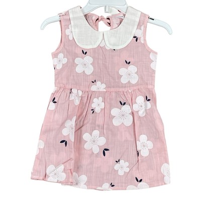 Baby Girls Summer Floral Summer Dress Pink 12-18 Months, New