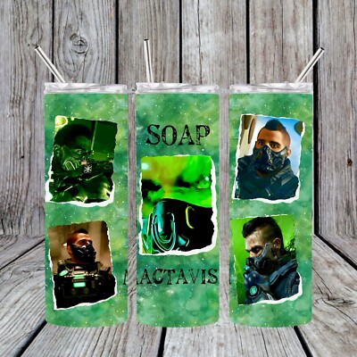 John Soap MacTavish Tumbler 20oz Stainless steel MW2 Call Of Duty