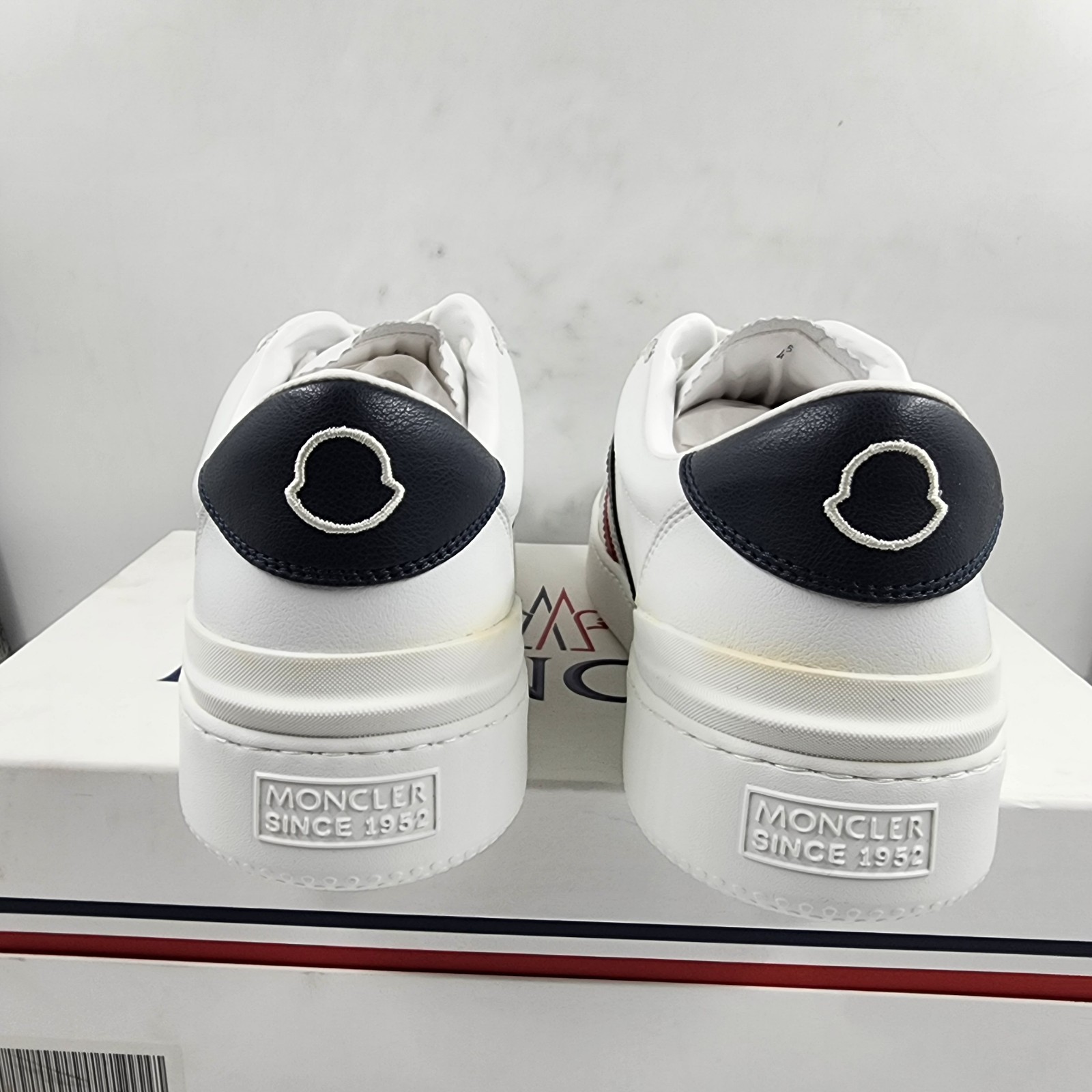 Moncler Monaco Low Top Sneakers Men's 45/12 US White Multi Round Toe Lace Up - Picture 4 of 22