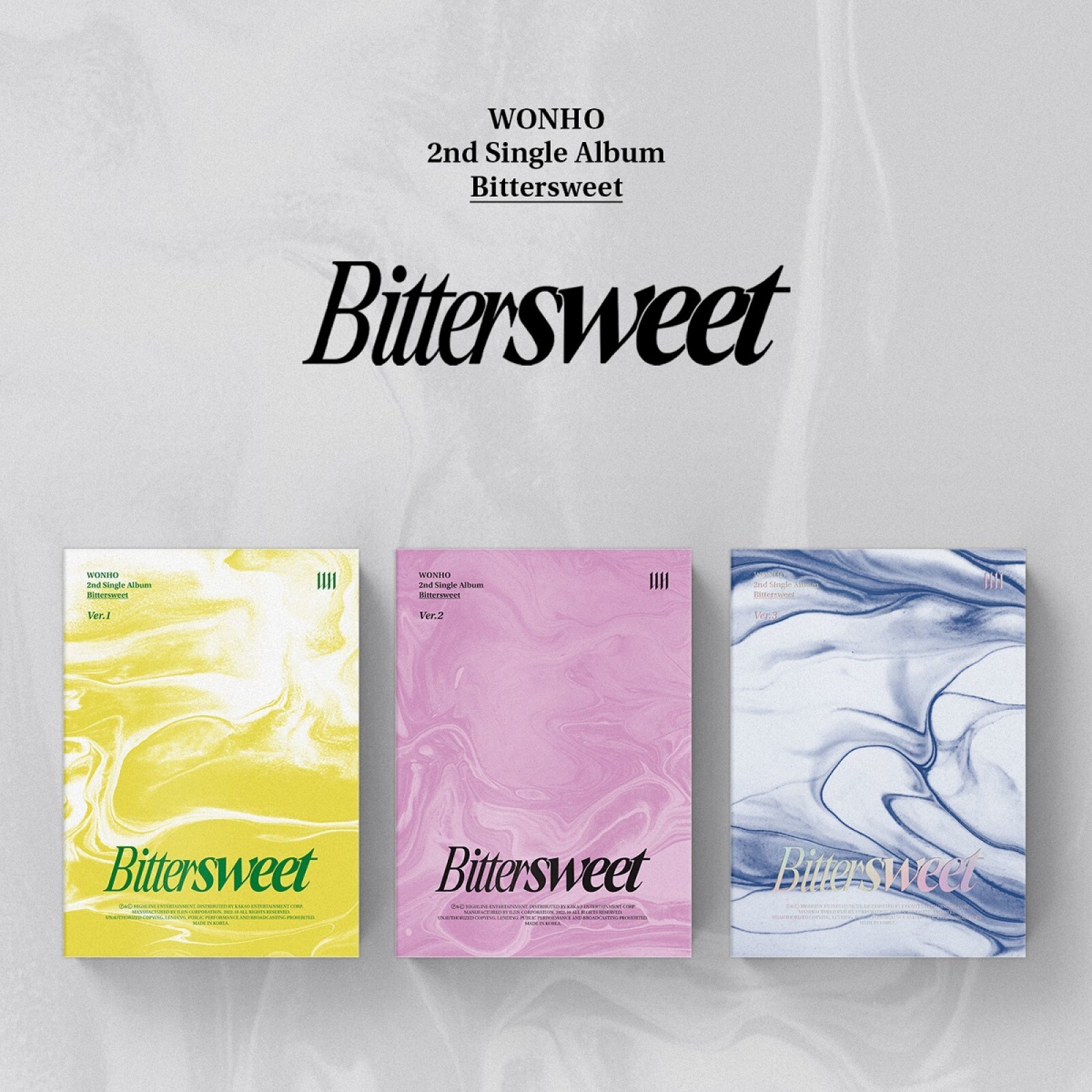 ウォノのBittersweetのセット ウォノのBittersweetのセット WONHO Bittersweet 2nd Single