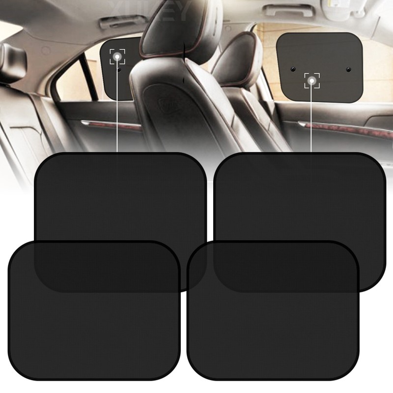 4 Car UV Protection Sun Shade Mesh Cover Visor Blind  Window Shield Suction