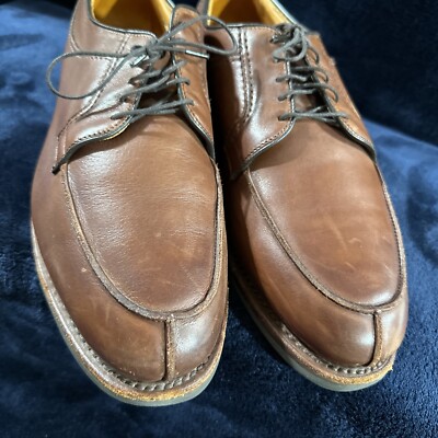 ALLEN EDMONDS Men Dress Shoes Stockbridge 11 EEE Split-Toe Derby Brown Leather