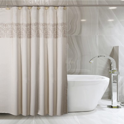 Decorative Fabric Boho Shower Curtain with Liner for Bathroom - Includes Free...