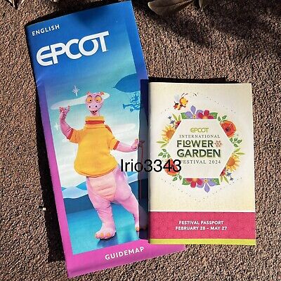 Disney Epcot flower & garden festival 2024 brochure guide map passport