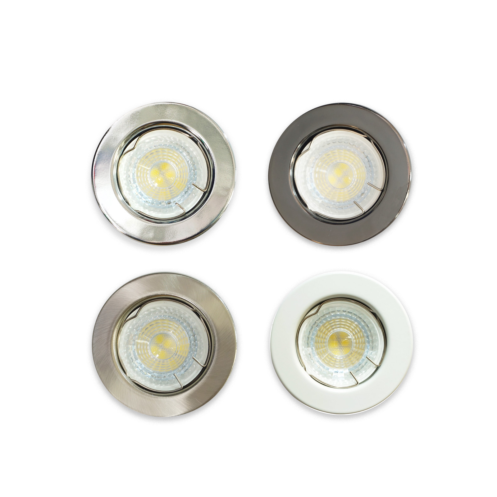 GU10 SPOTLIGHT CEILING RECESSED DOWNLIGHT SPOTLIGHTS LED OR HALOGEN eBay