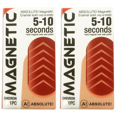 2-New Absolute Magnetic Nail Polish Magnet Pattern Rings (Chevron Magnetic)