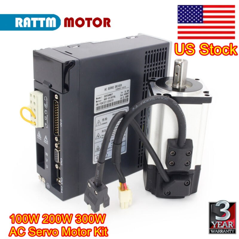 〖in Us〗400w 200w 100w Ac Servo Motor Kit Driver Controller With Magnetic Encoder