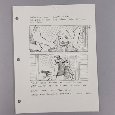 Universal Soldier Storyboard Scott Drags Veronica Rain Scene Original COA Prop