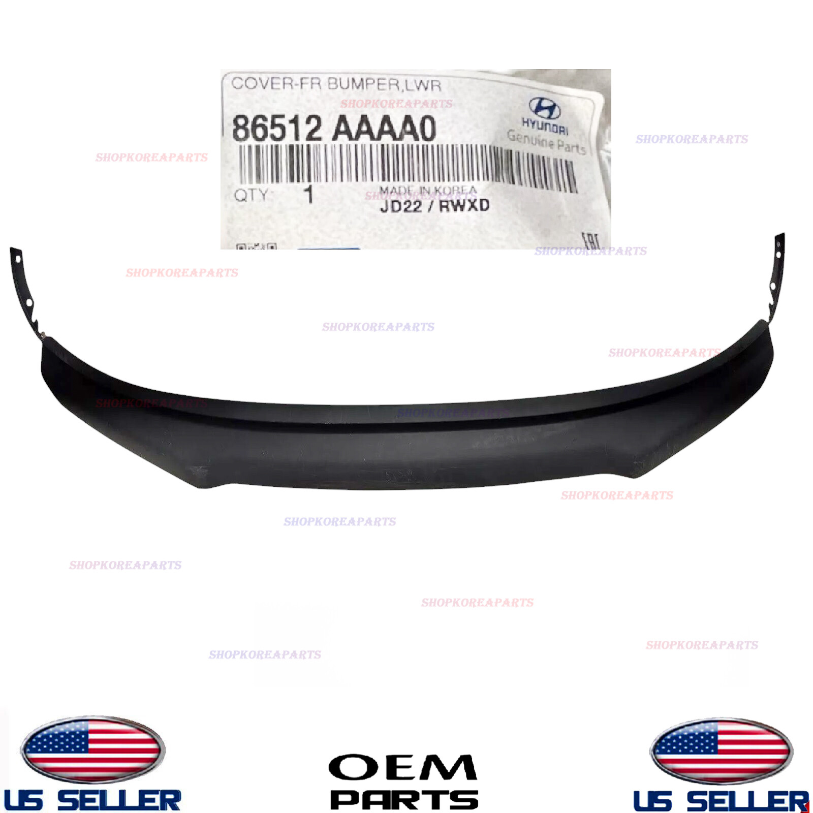 Genuine OEM Front Bumper Lower Deflector 2024-2025 Hyundai