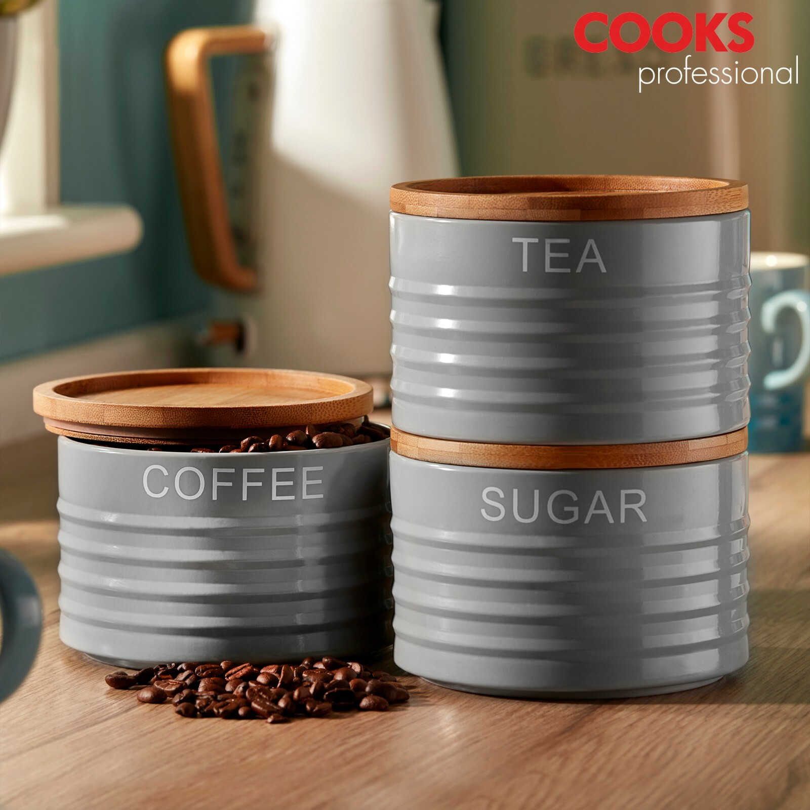 space saving tea coffee sugar canisters