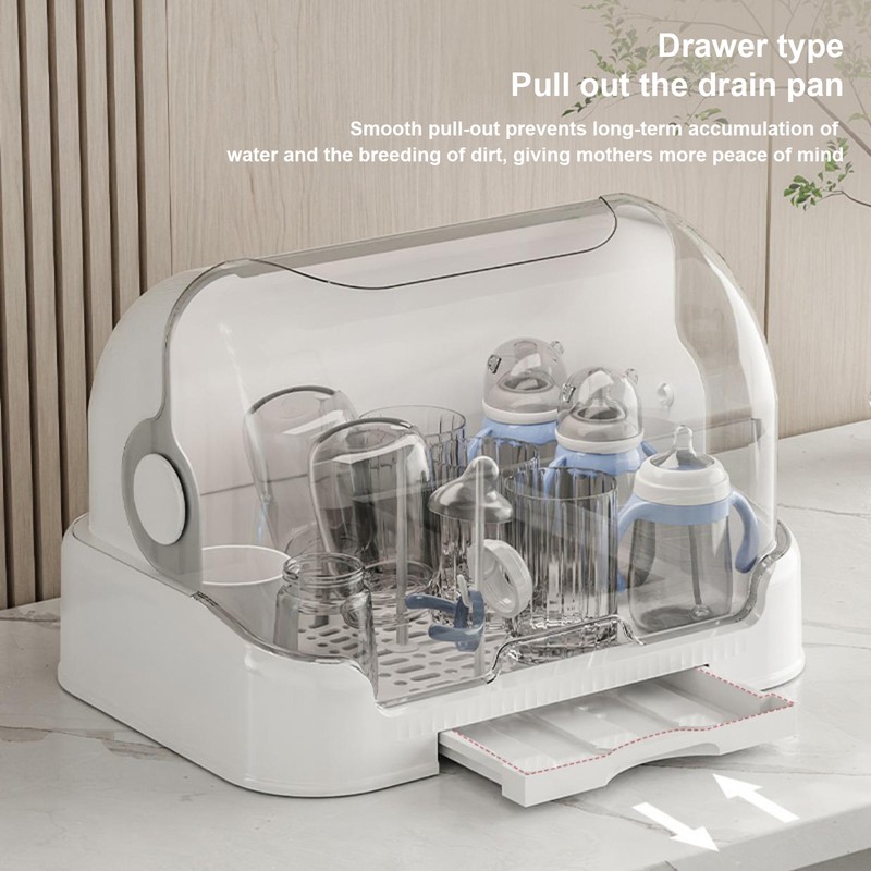 Baby Bottle Drying Rack Cleaner Set With Cup Drain Cleaning Storage Box Cleaning