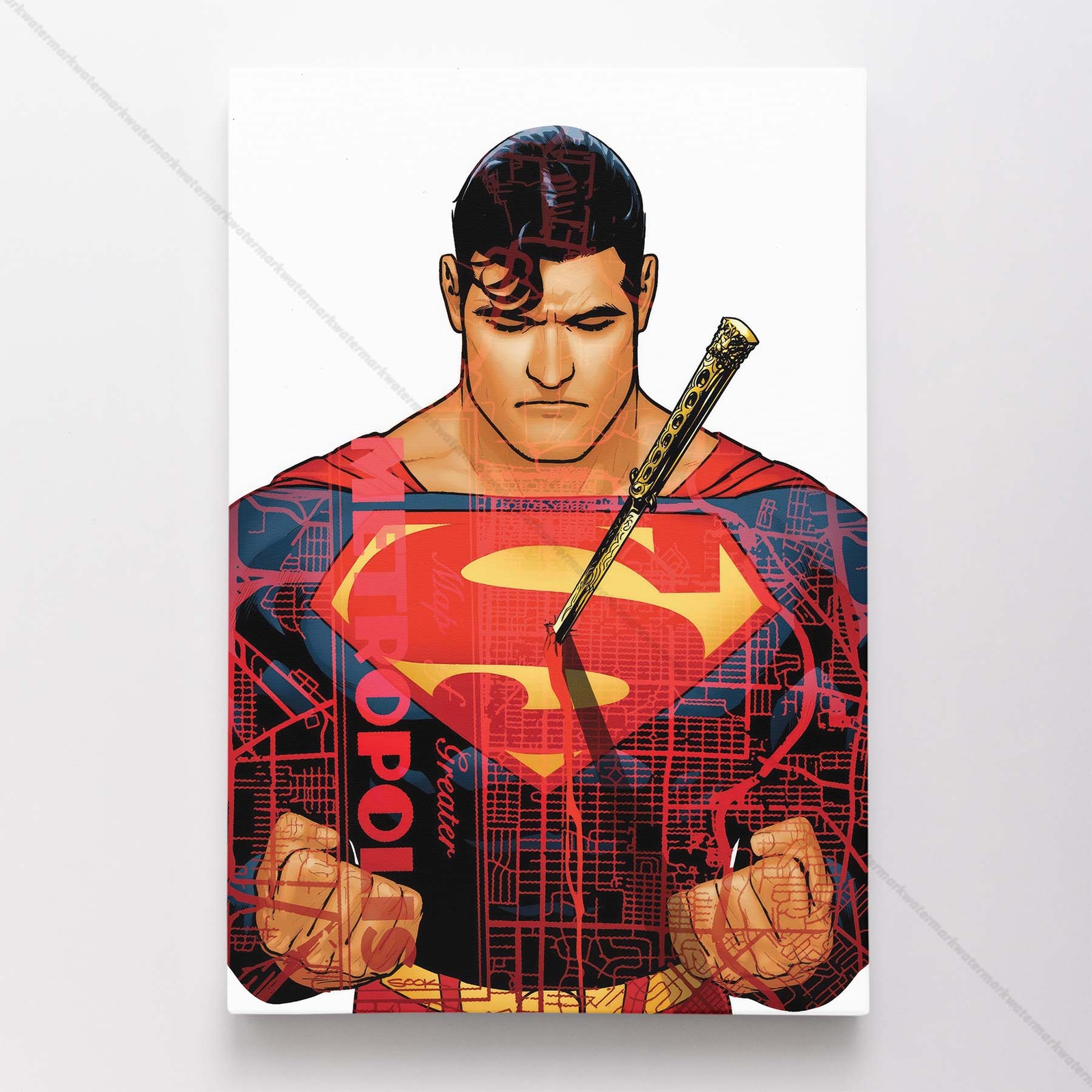 Superman Poster Canvas DC Comic Book Cover Justice League Art Print #2366