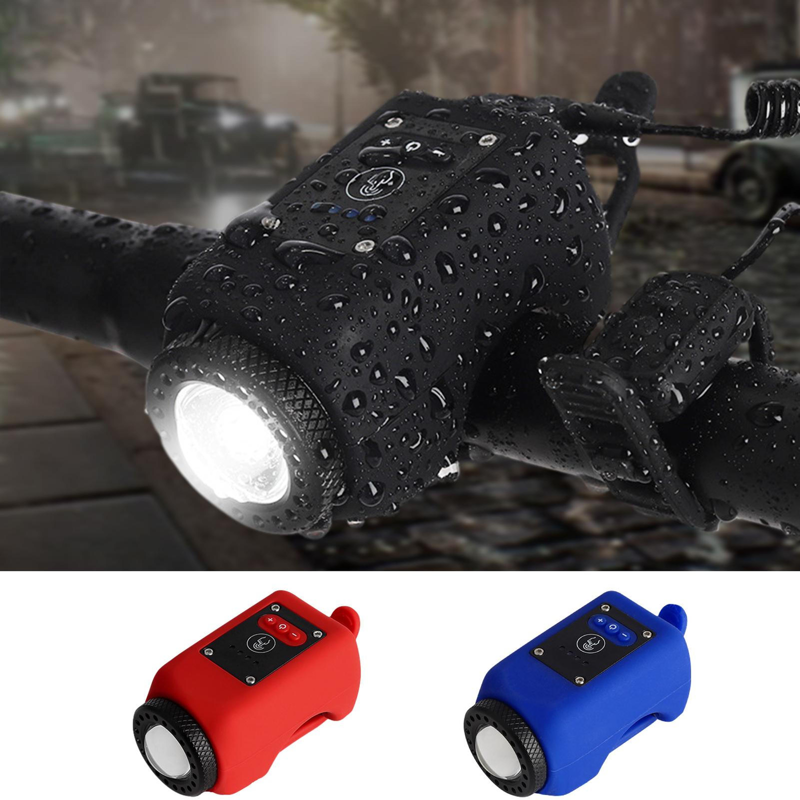 Bike Horn | Electric Bike Bell With Light Ipx5 Electric Loudspeaker 110db Bell